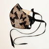 Couture Butterfly French Lace mask- Black/nude